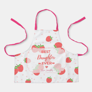 Tabliers de fille personnalisés aux fraises