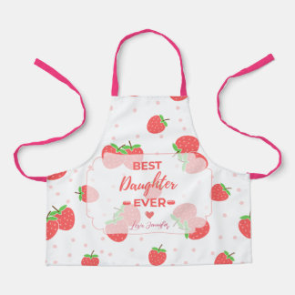 Tabliers de fille personnalisés aux fraises