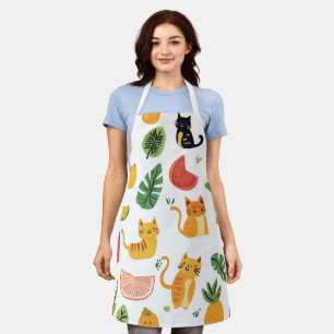 Tabliers drôles Chats & Fruits – Cuisine mignonne 