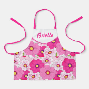 Tabliers Fleurs Rose Personnalisés pour Filles - I