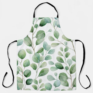 Tabliers moderne aquarelle vert eucalyptus