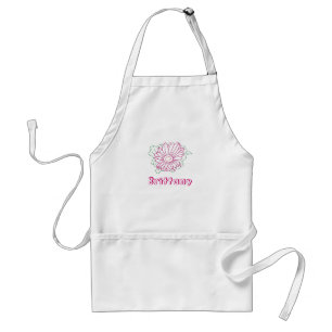 Tabliers personnalisés avec nom, tournesol fuchsia