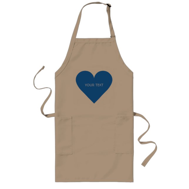 Tabliers personnalisés Blue Heart Valentine (Devant)