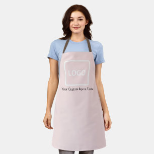 Tabliers personnalisés rose blush avec logo d'entr