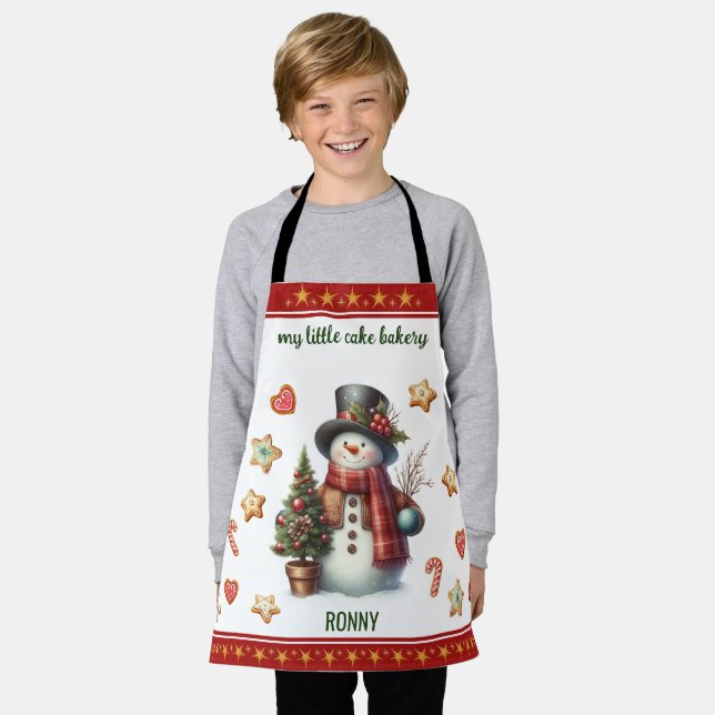 Tabliers Petit bonhomme de neige et biscuits de No (Porté)