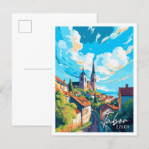 Tabor Czech Vintage Reise Illustration
