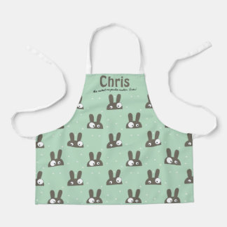 Tabous fous vert, tablier texte personnalisé