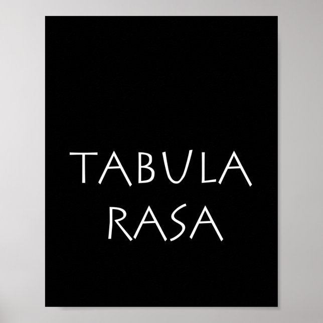 Tabula rasa poster (Vorne)