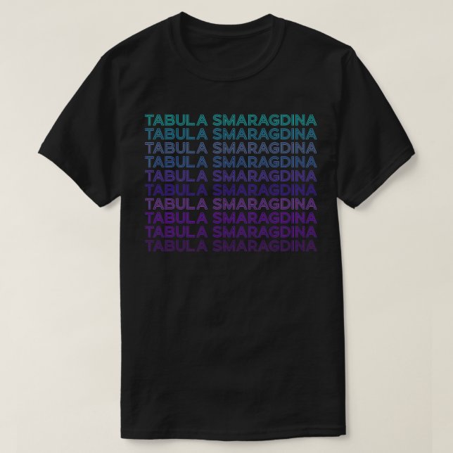 Tabula Smaragdina Hermetic Alchemy Retro T-Shirt (Design vorne)