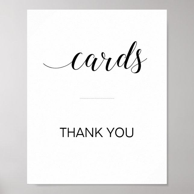 Tabulatorzeichen für Elegante Karte Poster (Vorne)