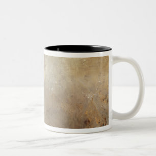 Tabun-Khara-Erz-Massengut-Öl Zweifarbige Tasse