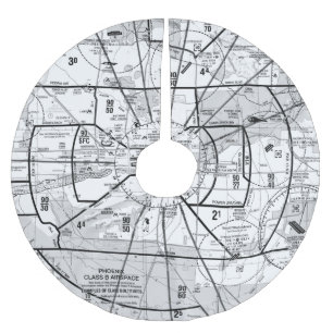 TAC-Diagramm für den Flughafen Phoenix Polyester Weihnachtsbaumdecke