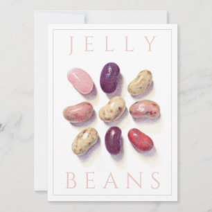 TAC FÜR JELLY BEANS 5.12x18.5 Flachkarte Einladung