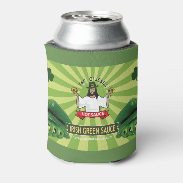 Tac O'Jesus St Patty's Day kann kühlen Dosenkühler (Kanne Rückseite)