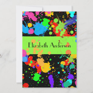 Tache de peinture, Sweet Sixteen, Invitation perso