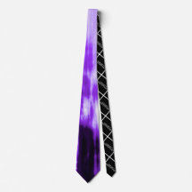 "Tache floue" - cravate abstraite de pourpre et de