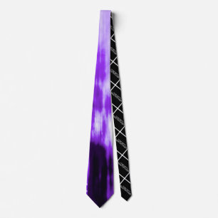 "Tache floue" - cravate abstraite de pourpre et de