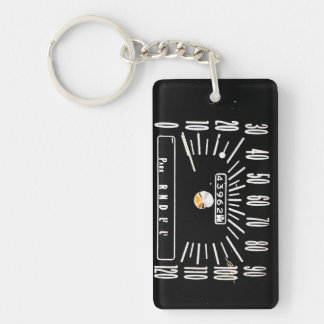 Tachometer eines klassischen Autos von 1968 Schlüsselanhänger