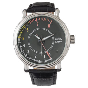 Tachometer eines klassischen Sportwagens aus den 1 Armbanduhr