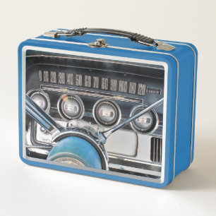 Tachometer eines klassischen Sportwagens von 1964 Metall Brotdose