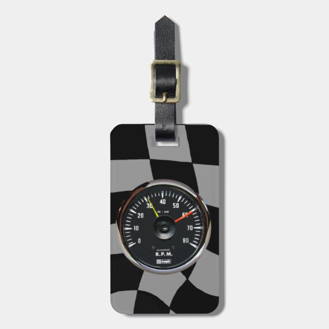 Tachometer für Vintages Auto Gepäckanhänger (Vorderseite vertikal)