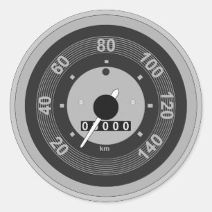 Tachometer-Geschwindigkeitsmesser Runder Aufkleber