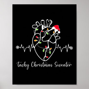 Tachy Christmas Sweater Anatomie Herz Herz Herz Nu Poster