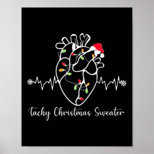 Tachy-Weihnachtspullover Anatomie Herz Kardiologis Poster
