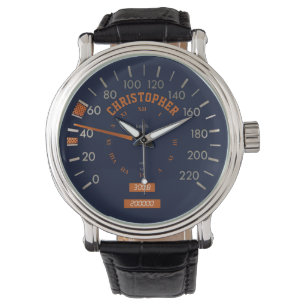 Tachymètre bleu sur des montres d'hommes de