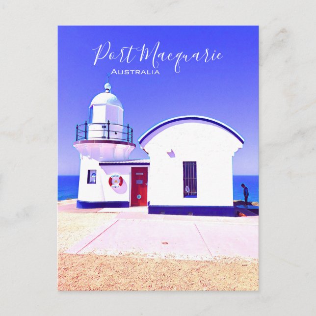 Tacking Point Leuchtturm Port Macquarie Australien Postkarte (Vorderseite)