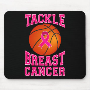 Tackle Basketball Pink Ribbon Brustkrebs Awaren Mousepad