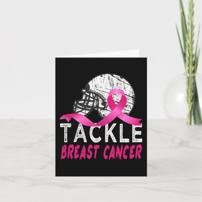 Tackle Breast Cancer Awareness Karte (Vorderseite)