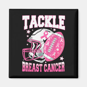 Tackle Brustkrebs-Bewusstsein American Football P Magnet