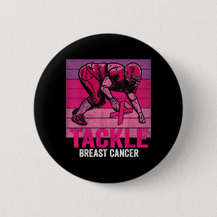 Tackle Brustkrebs-Bewusstseins-Fußball Brust Button