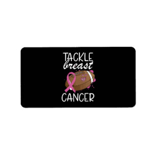 Tackle Cancer Brustkrebs-Bewusstseins-Schleife  Adressaufkleber