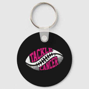 Tackle Football Ball Pink Ribbon Brustkrebs Awa Schlüsselanhänger