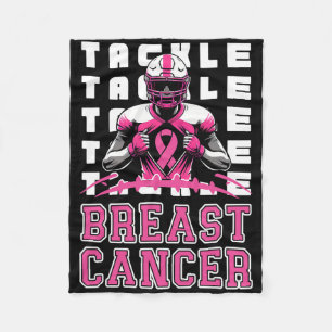 Tackle Football Breast Cancer Awareness Pink Ribbo Fleecedecke