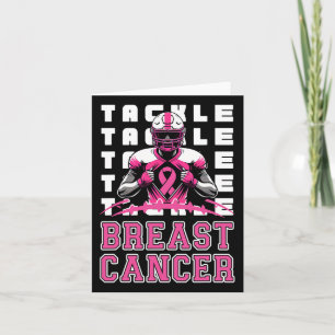 Tackle Football Breast Cancer Awareness Pink Ribbo Karte