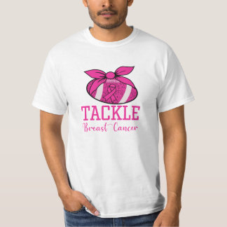 Tackle Football rose Ruban Cancer du sein T-shirt