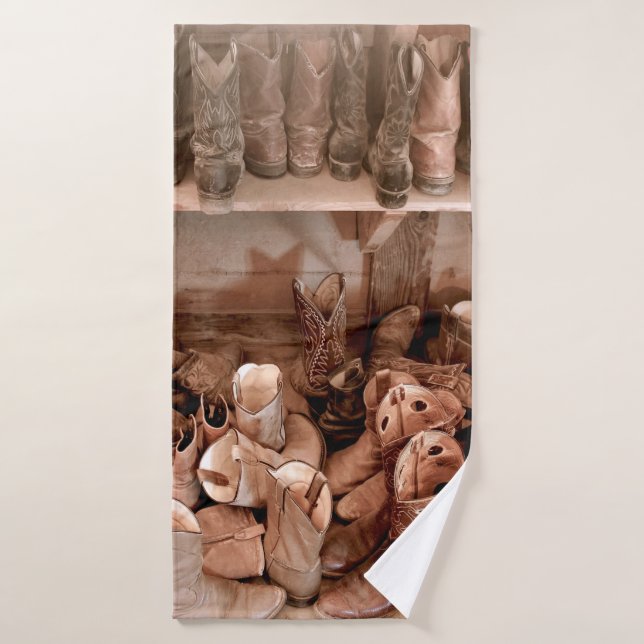 Tacksaal voll geernteter Cowboystiefel,Cowb Badehandtuch (Badehandtuch)
