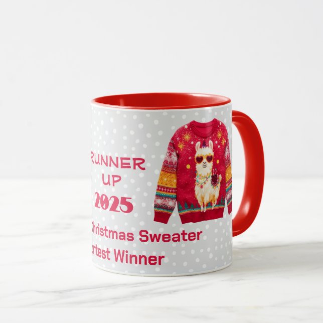 Tacky Christmas Sweater RUNNER UP Contest Winner  Tasse (VorderseiteRechts)