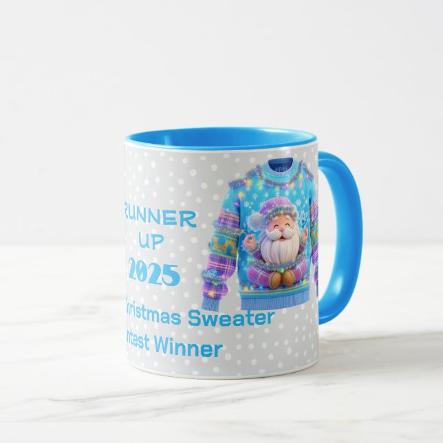 Tacky Christmas Sweater RUNNER UP Contest Winner  Tasse (VorderseiteRechts)