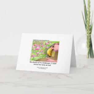 Tacky Flamants roses roses drôle de carte de voeux