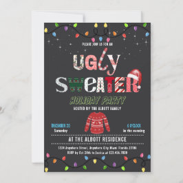 Tacky Ugly Christmas Holiday Sweater Party Einladung