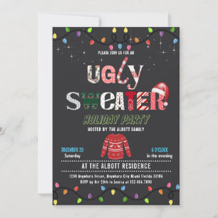 Tacky Ugly Christmas Holiday Sweater Party Einladung