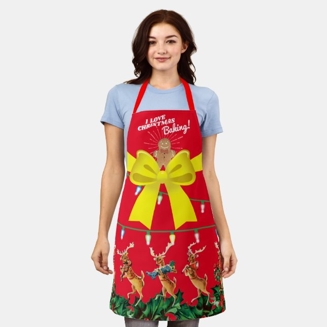 Tacky Weihnachtsbacken personalisierte Küche Schürze (Getragen)
