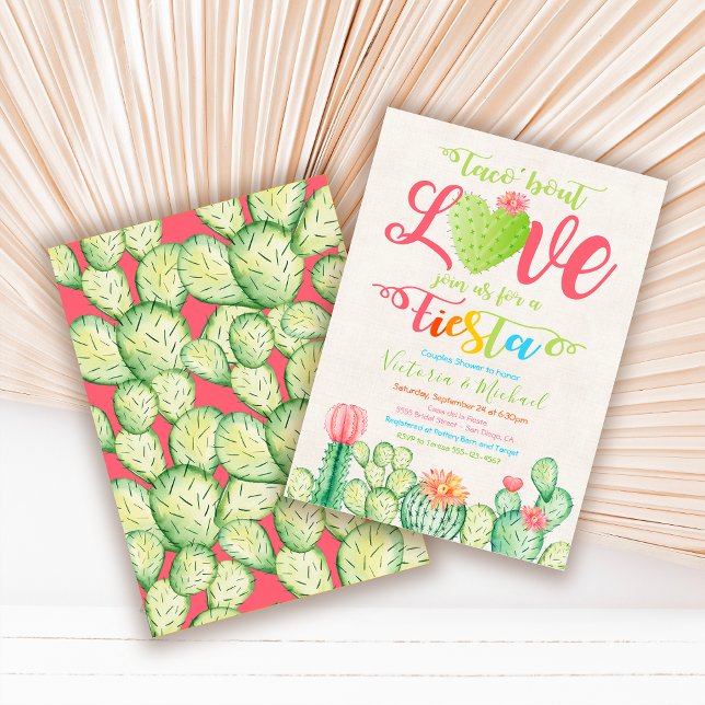 Taco À propos Amour Couples Douche Invitations (Créateur téléchargé)