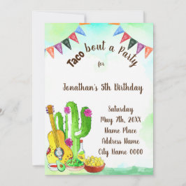 Taco À propos de fête Anniversaire Invitation