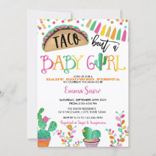 Taco à propos d'un bébé garçon Shower Invitation