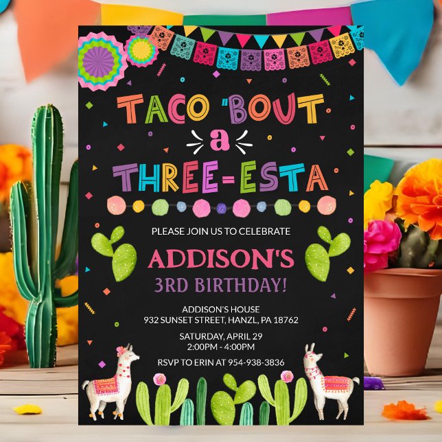 Taco à propos d'une invitation d'anniversaire de t (Créateur téléchargé)